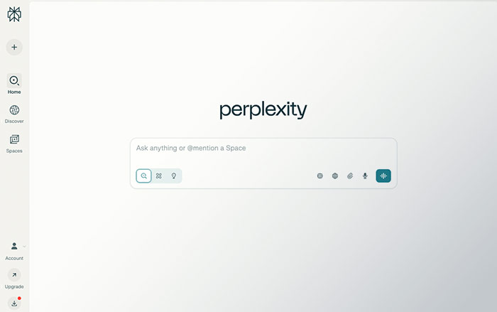 perplexity chat screen